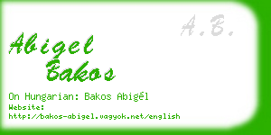 abigel bakos business card